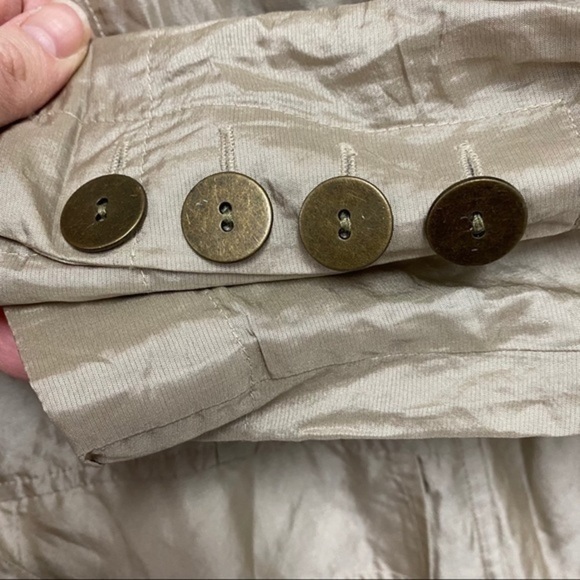 Chico’s Crushed Silk Blend Satin Jacket Size 3 - Picture 3 of 5